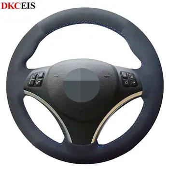 

Black Soft Suede DIY Hand-stitched Car Steering Wheel Cover for BMW E90 320i 335i 325i 330i E87 130i 120i 120d