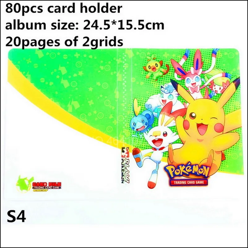 240 шт. держатель Альбом игрушки коллекции 80 шт. pokemones карты Альбом Книга Топ загруженный список игрушки подарок для детей - Цвет: 80pcs 026