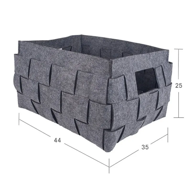 

New Style Simple Felt Weaving Household Products Debris Storage Basket Dirty Clothes Storage Box