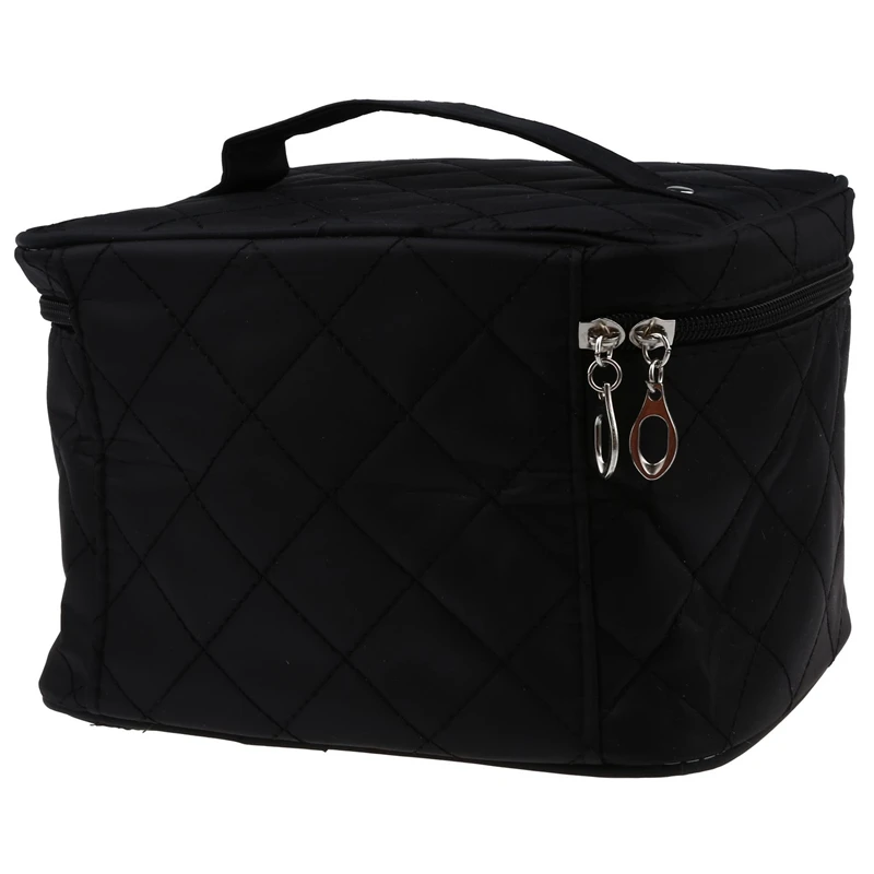 BEAU-Zipper косметическая сумка для хранения макияжа чехол с ручкой поезд кошелек-M черный и огурец морковь бигуди точилка спираль Терка Овощечистка
