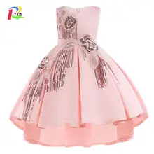 Детское платье с хлопковой подкладкой для девочек, платья для свадебной вечеринки детское летнее платье принцессы детская одежда для девочек возраст от 2 до 10 лет