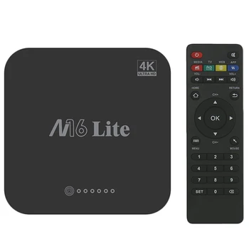 

M16 Lite Android Smart Tv Box 2G Ddr3 16G Emmc Rom Set Top Box 4K 3D H.265 Wifi Media Player Tv Receiver Us Plug