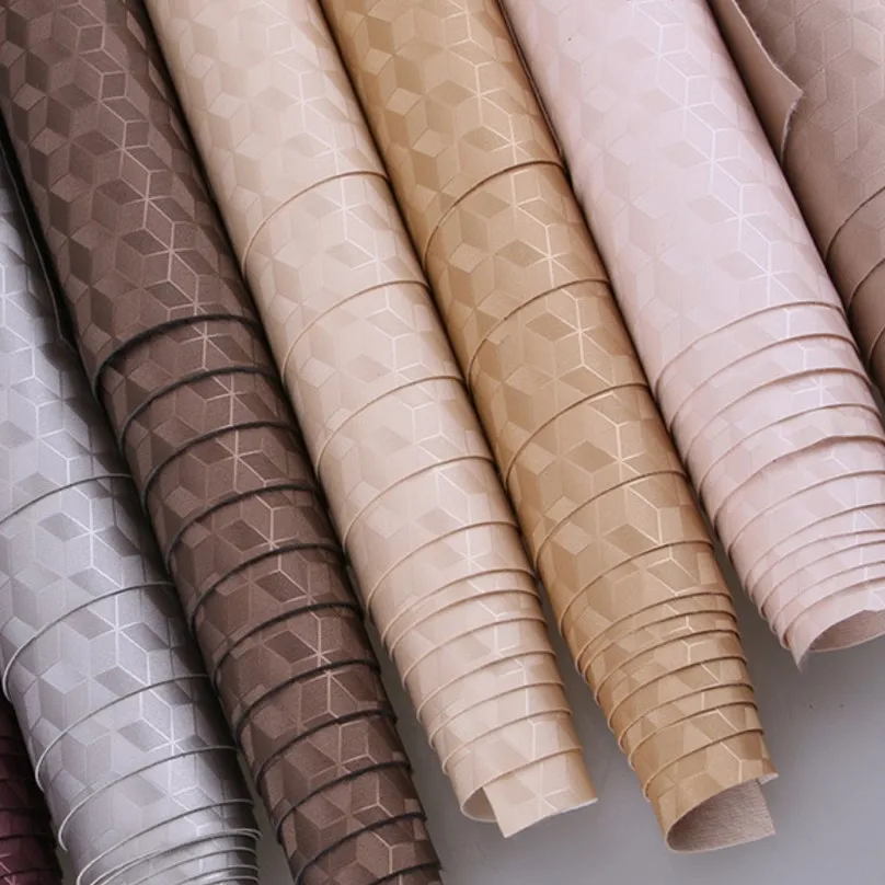 10 Meters Roll Flame Retardant Cube Grain Decorative Pvc Leather