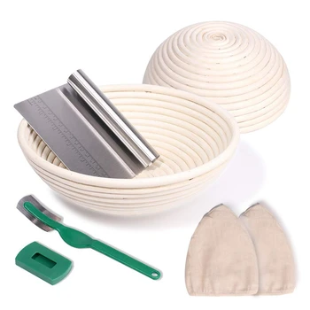 

9 Inch and 10 Inch Banner Leak Proof Baskets, Bread Wrap Baskets + Bread Linen + Bread Linen Lining Suitable for Professional an