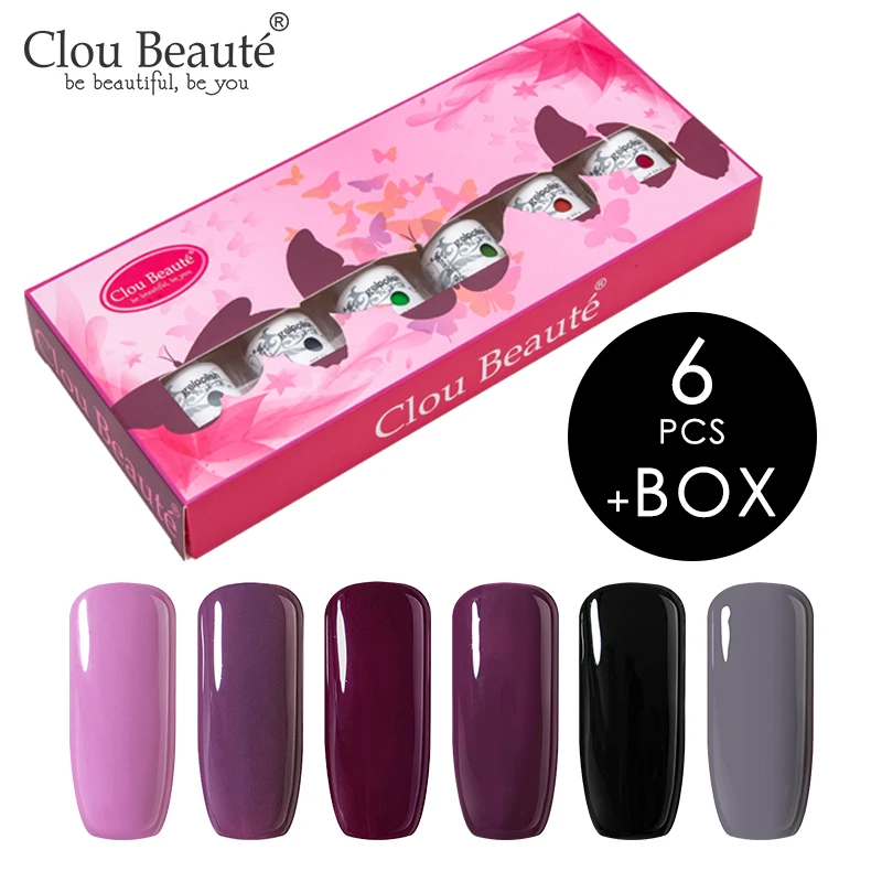 Clou Beaute набор Подарочная коробка из 6 штук Гель-лак для ногтей 85 цветов для ногтей замачиваемый УФ светодиодный маникюрный лак Vernis полуперманентный - Цвет: ZH13