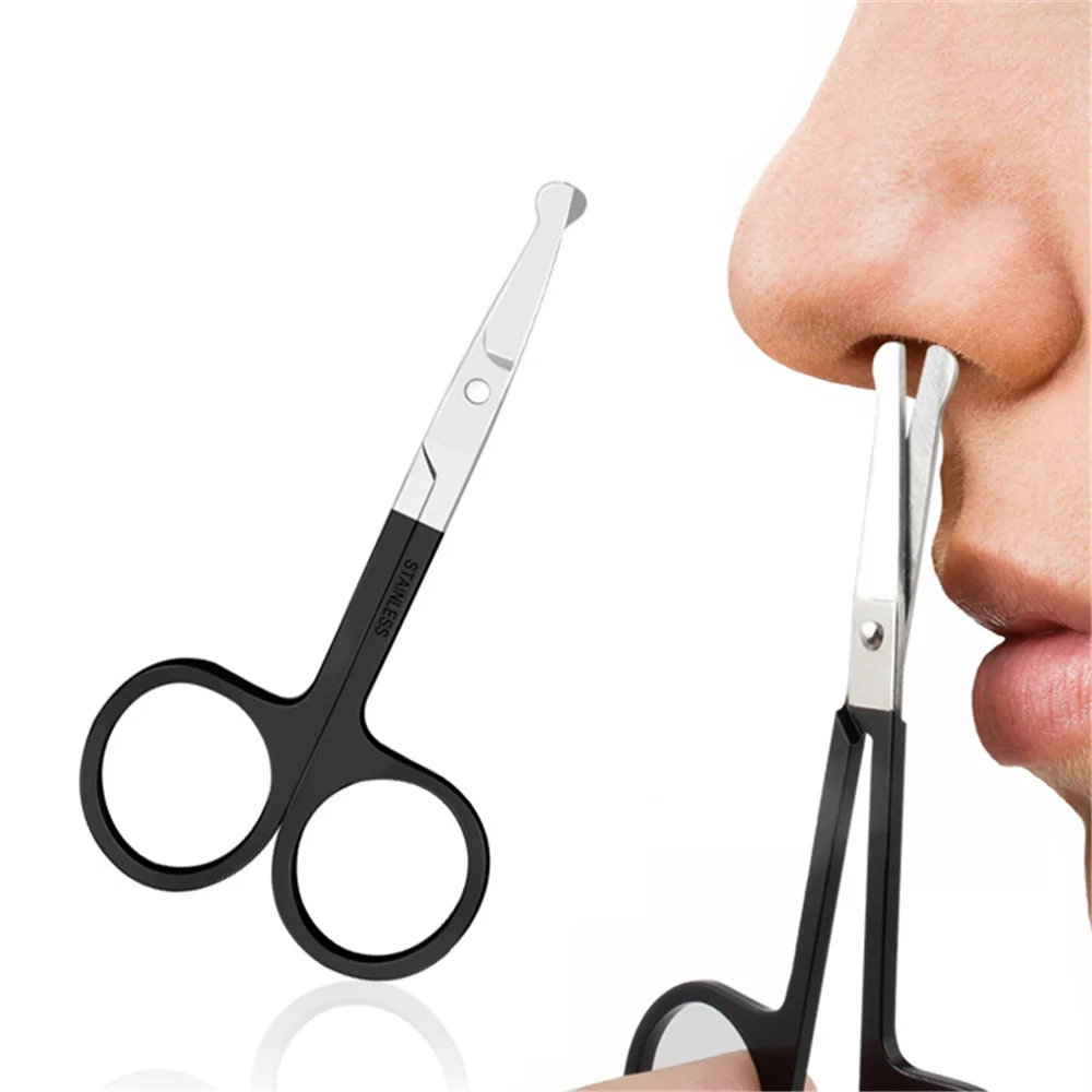 Reta + Bigode Tesouras do Cabelo Dicas de Segurança 3.5 em Linha Curvo Nariz – 2 pc w