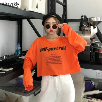 

Hoodies Women Long Sleeve Harajuku Streetwear Hip Hop Korean Style Students Womens Clothing High Quality Loose Leisure Trendy