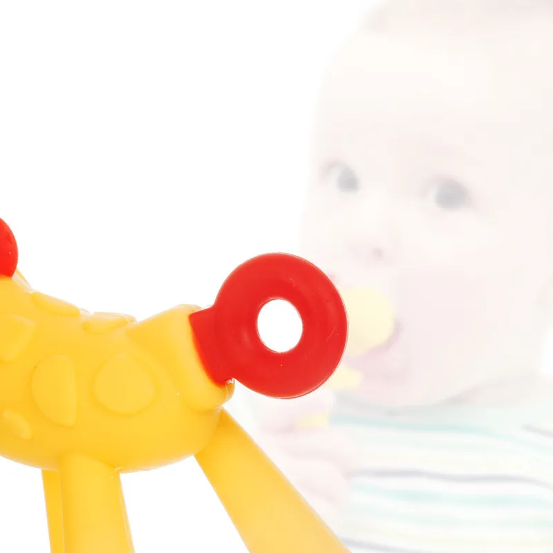 Silicone Yellow Leaf Pendant Necklace Chain for Baby Kids Teether Molar Toys C