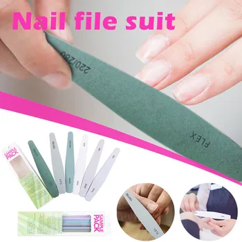 

6pcs Nail rubbing strip EVA polishing strip high elastic sponge tofu block nail file Set of 6 polishing strips Y504