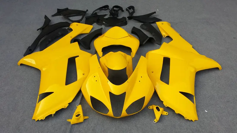 Набор обтекателей для мотоциклов KAWASAKI Ninja ZX6R 07 08 636 2007 2008 zx 6r ABS набор желтых +