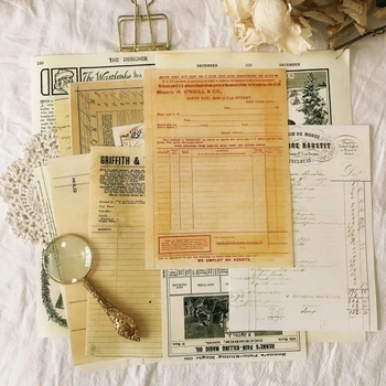

12Pcs/Pack A5 Vintage Voucher Label Tag Sticker DIY Craft Scrapbooking Album Junk Journal Happy Planner Decorative Stickers