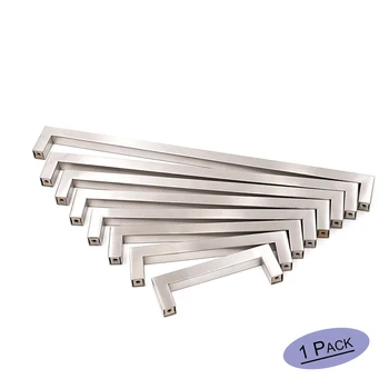

Brushed Nickel Cabinet Pulls Knobs Square Dresser Drawer Pulls Kitchen Cabinet Handles Modern Cupboard Door Handles 1 piece