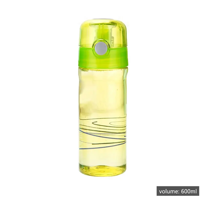 600mL Green Upspirit, пластиковая красочная прозрачная бутылка для воды, чайник, чашка, портативный, для спорта на открытом воздухе, путешествия, шейкер для протеина, посуда для напитков - Цвет: 600mL Green