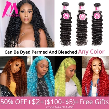 

Brazilian Deep Wave Raw Virgin Human Hair Weave Bundles Natural Short Long Curly 30 inch for Black Women 1 3 4 Extension Bundles