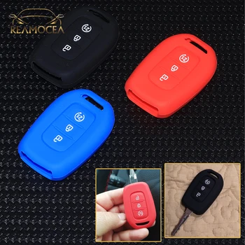 

Reamocea 3 Button Remote Silicone Fob Key Case Cover Shell Fit For Renault Duster Sandero Logan Clio Captur Laguna Scenic 2016
