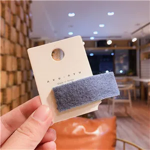 Blue rectangle Твердая войлочная ткань, детские заколки для волос, модные заколки для волос BB, заколки для девочек, детские боковые заколки для волос аксессуары - Цвет: Blue rectangle