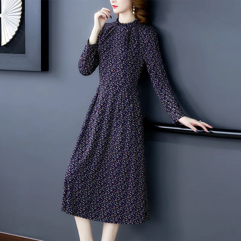

Large Austrian Winter Underwear Base Dress 2020 WOMEN'S Dress New Style Spring Elegant Long Floral Nobility Long Skirts