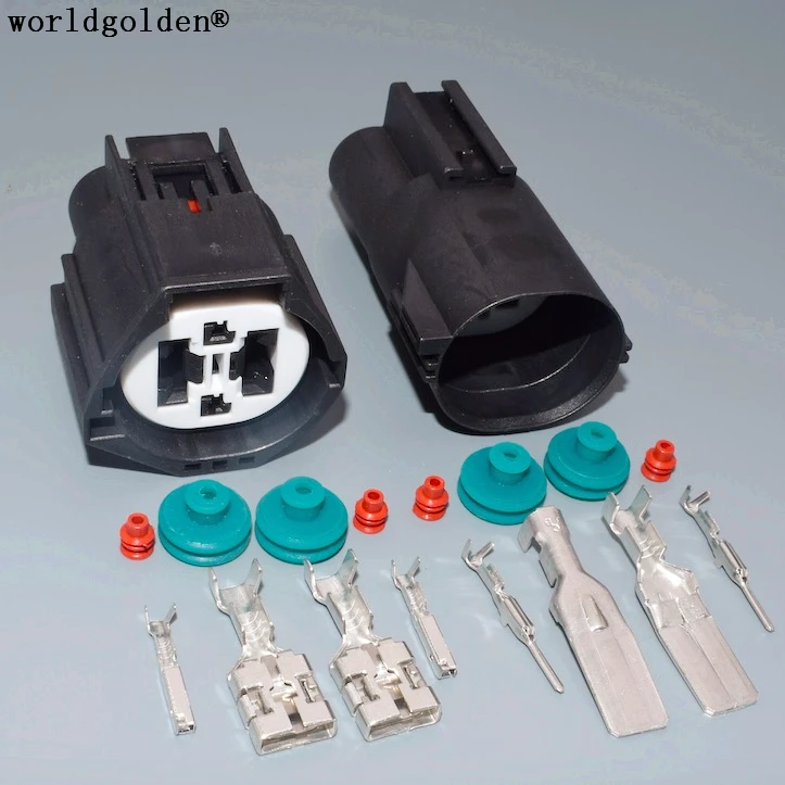 

Worldgolden 4 pin male female Heat Dissipating Fan Compound connector for Ford Focus Volvo Land Rover 7282-8497-90 7283-8497-90