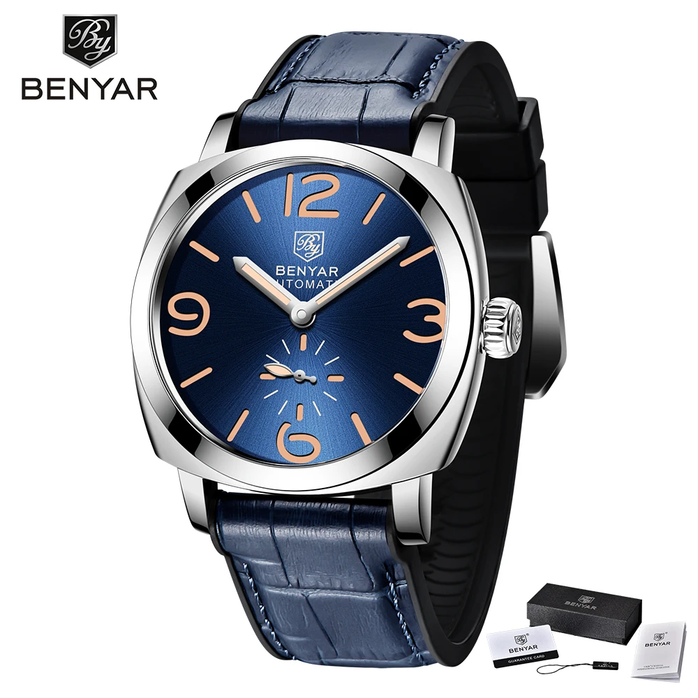 New BENYAR Top Brand Luxury Men's Automatic Mechanical Watches Mens Watches waterproof Men WristWatch Military Reloj Hombre 2021 