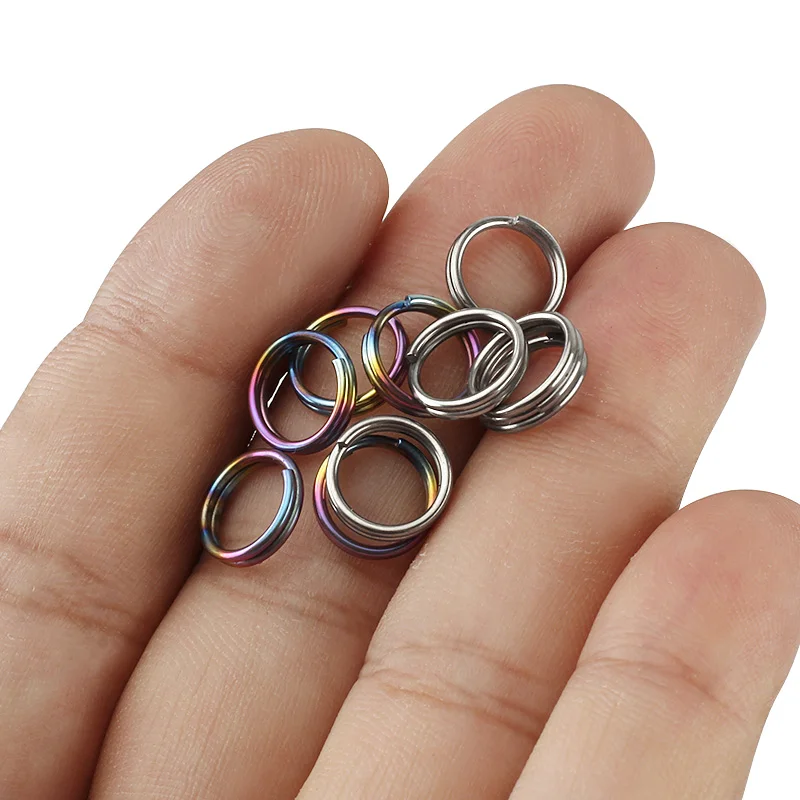 Key Ring 10mm Titanium Alloy 10pcs/lot EDC Outdoor Small Tool Accessories