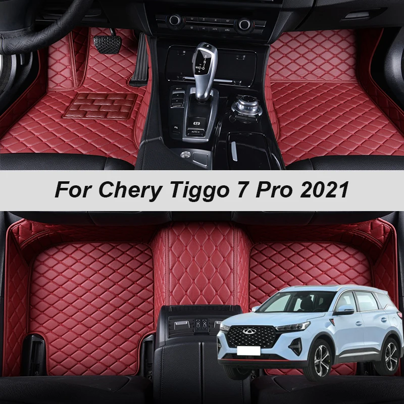 100% кожаные автомобильные напольные коврики на заказ для Chery Tiggo 7 Pro 2021 подкладки