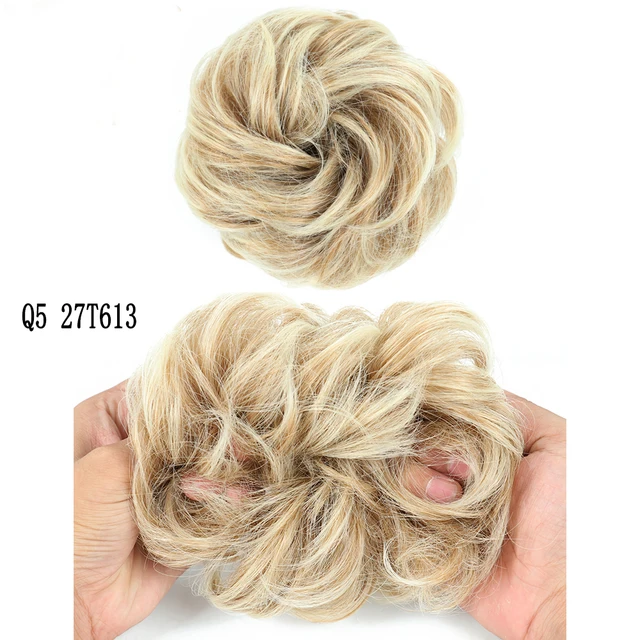 MERISIHAIRHair Extensions Wavy Curly Messy Hair Bun Extensions Donut Hair Chignons Hair Piece Wig Hairpiece headwear rings ring 27T613
