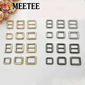 

10pcs 15-50mm Square Metal Buckles for Bag Backpack Webbing Strap Metal Slider Tri Glide Adjuster Hooks Clasp DIY Accessories