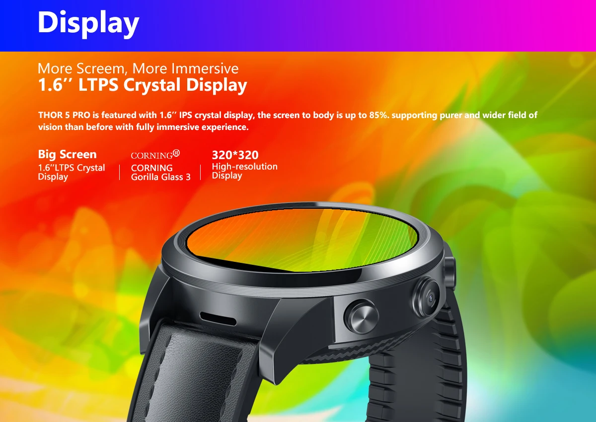 Флагманский Zeblaze THOR 5 PRO керамический ободок 3 ГБ+ 32 Гб Двойная камера 800 мАч gps кожаные ремешки для часов Смарт-часы для IOS Android
