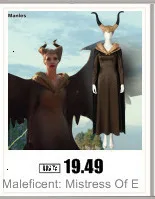 Maleficent Mistress Of Evil, костюм для косплея, платье, костюмы на Хэллоуин для женщин, для взрослых, ангел, головной убор, Роговая маска, Черное длинное платье
