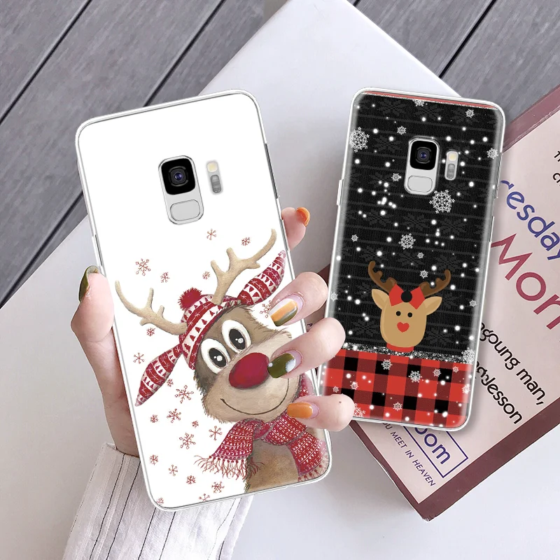 

Merry Christmas Happy New Year Case For Samsung Galaxy J8 J2 J3 J4 J5 J6 J7 Prime MAX Plus 2018 Xcover 4 Note 5 8 9 M30 M40 Case