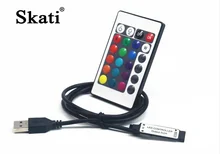 Contrôleur de bande lumineuse RGB, DC 5V USB 24 clés 44 clés, télécommande récepteur de lumières pour RGB SMD 3528 5050