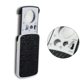 

Outdoor Hiking Climbing Portable Magnifier Jewelry Appraisal Reading Magnifying Glass High Magnification Optical Lens Loupe