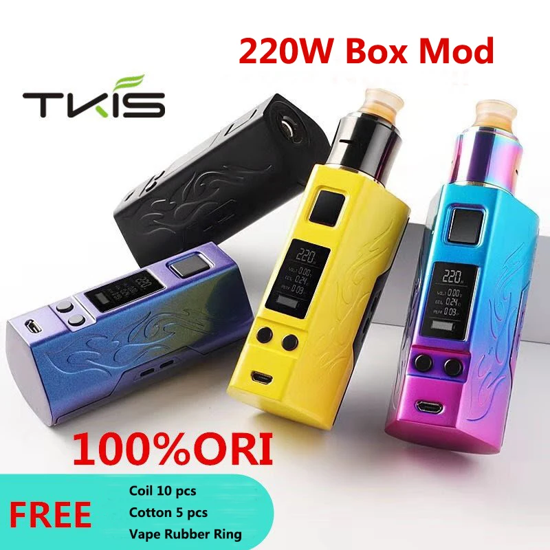 Оригинальный мод TKIS P Cloud box 220 Вт набор модов с дрип атомайзером rda подходит для