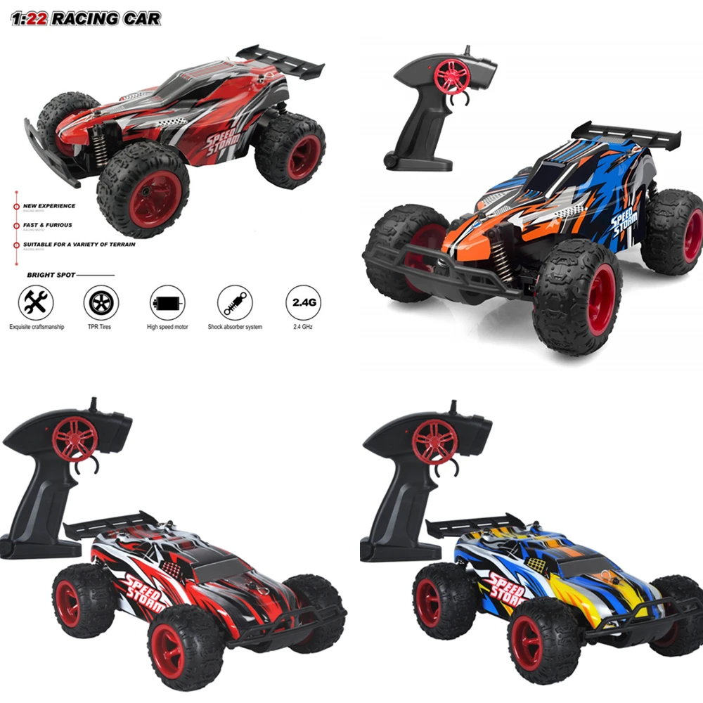 

RC Car 2WD Remote Control Car 2.4G Radio-Controlled Cars 1:22 Off Road Racing Toys For Kids Boys Girls Gifts