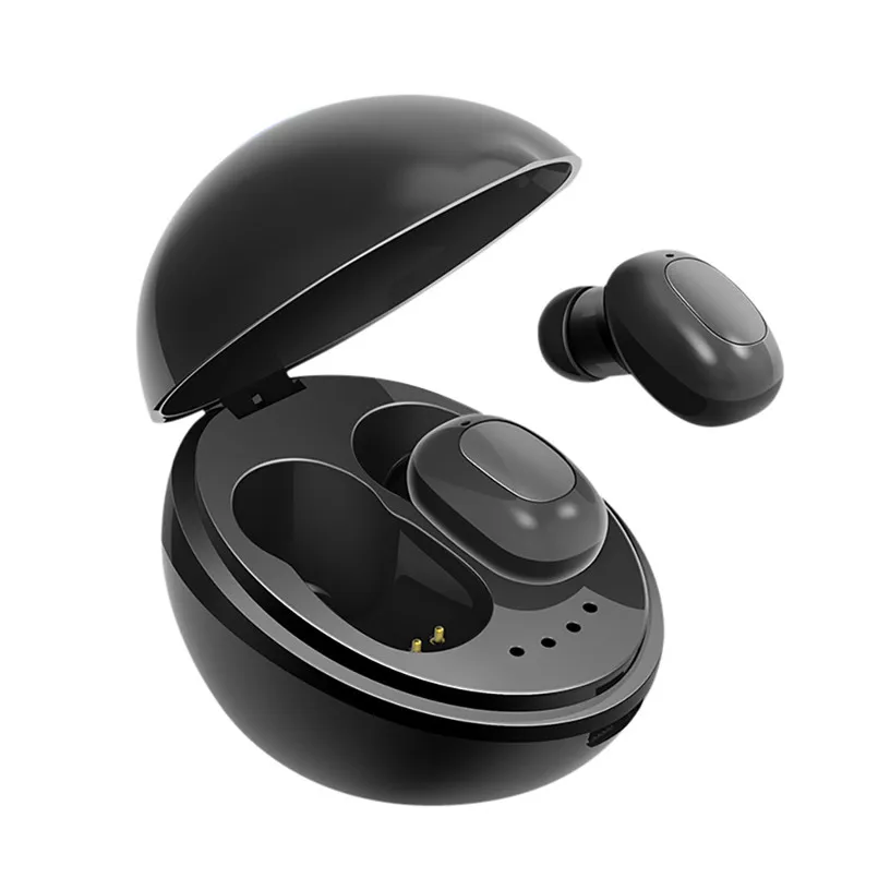 TWS беспроводные bluetooth-наушники 5,0 наушники-вкладыши глубокий бас стерео водонепроницаемая Спортивная гарнитура с зарядным устройством 40SEP10 - Цвет: Черный