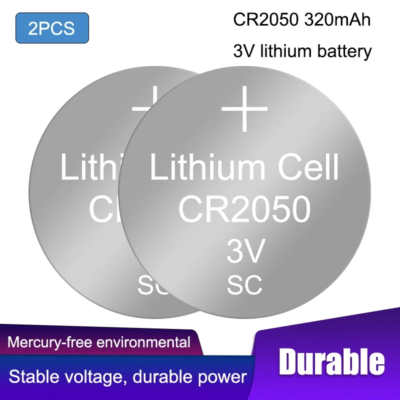 2PCS/LOT CR2050 2050 coin cell 3V lithium Battery is suitable for remote control / electronic watch ect. | Электроника