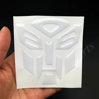

White Transformers Autobot Deception Car Trunk Door Badge Emblem Decal Sticker