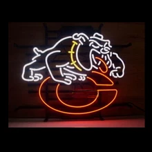 Бульдог свирепый собака G неоновая вывеска на заказ ручной работы из настоящего стекла трубка Пивной бар магазин KTV реклама украшения дисплей неоновые вывески 19X15"