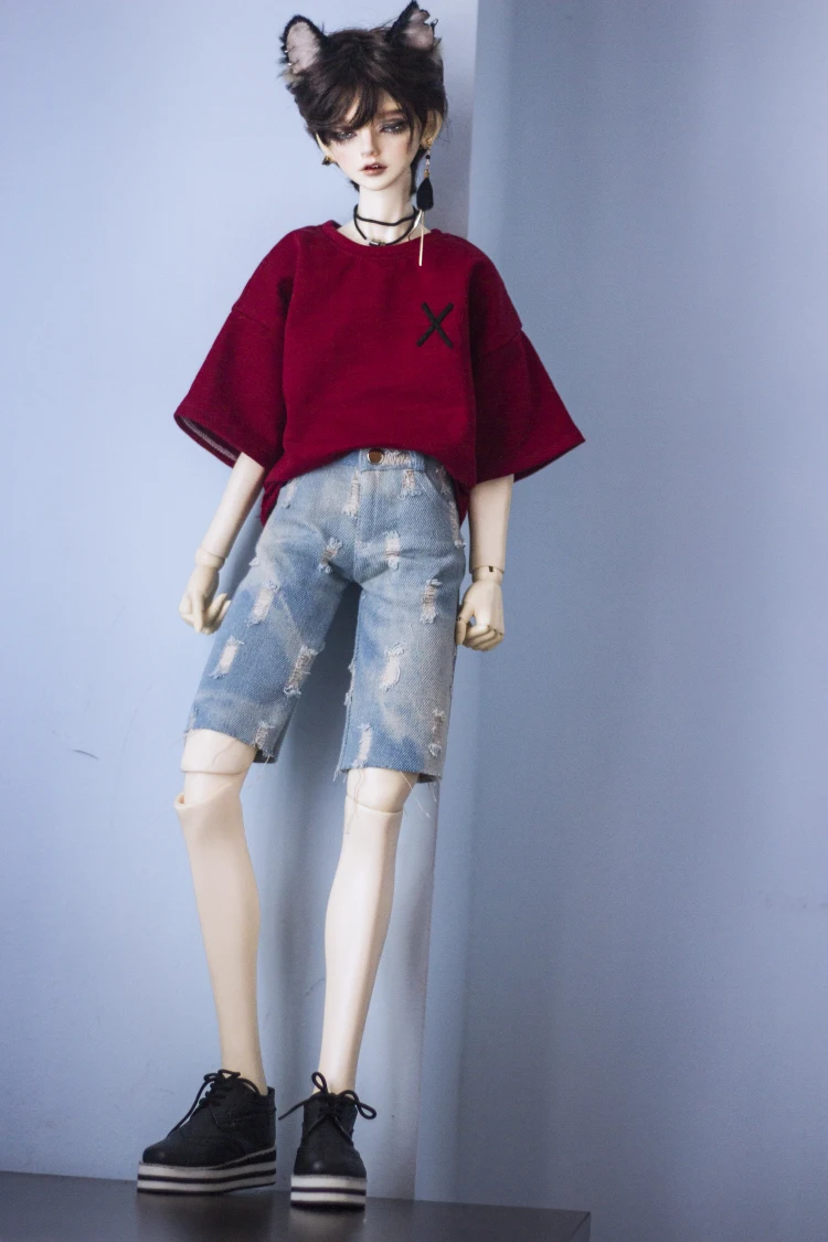 BJD кукольная одежда для 1/3 1/4 MSD DD Размер, модные трендовые рваные джинсы, штаны для куклы, аксессуары