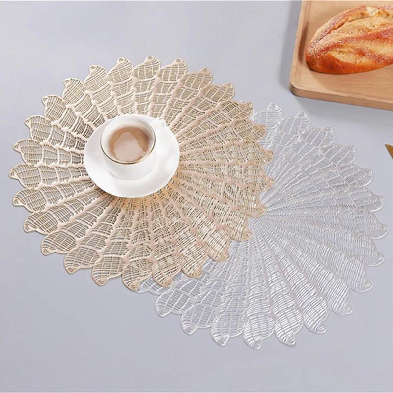 Барокко Средиземноморский Placemat элегантная морская нить Placemat ПВХ полые изоляции водонепроницаемый поднос коврик для кафе свадьба 38 см