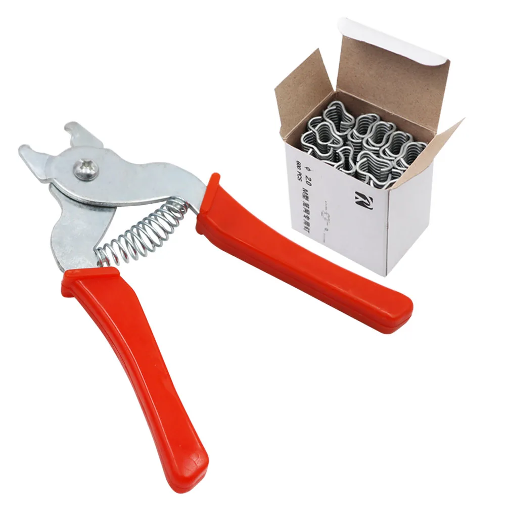Hog Ring Pliers + Hog Rings M Nails Poultry Cage Installation Tools