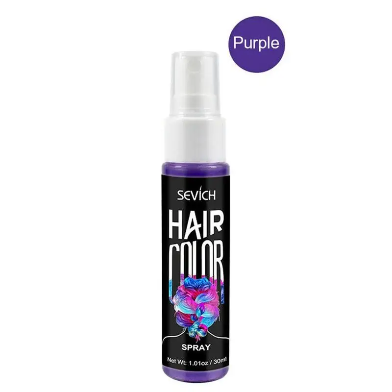 Одноразовая жидкая краска для волос 30 мл фиолетовая красная белая серая синяя