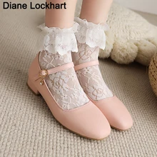 

Spring Sweet Ankle Strap Flat Single Shoes Student Fashion Women Buckle Strap Mary Jane Shoes Gril Casual Round Toe Flats 32 41