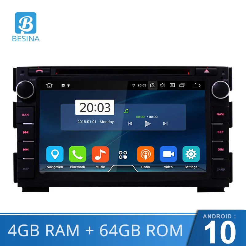 Автомобильный DVD плеер Besina Android 10 0 для KIA Ceed 2009 2010 2011 2012 2 Din радио GPS навигация