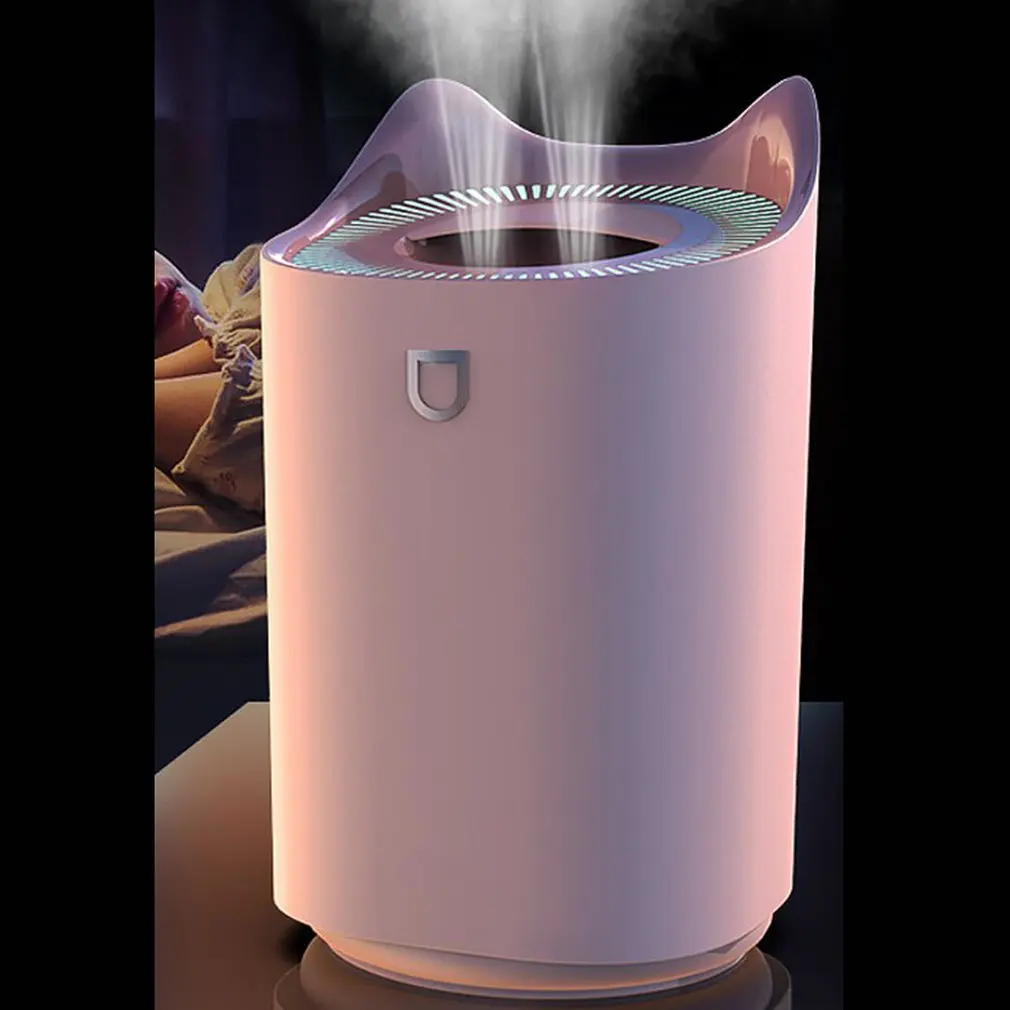 

Home Air Humidifier 3L Double Nozzle Cool Mist Aroma Diffuser With Coloful LED Light Heavy Fog Ultrasonic Air Mist Humidificador