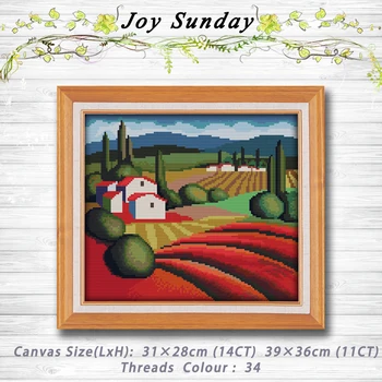 

The fall of the countryside Patterns Counted Cross Stitch 11CT 14CT Cross Stitch Sets Chinese Cross-stitch Embroidery Needlework