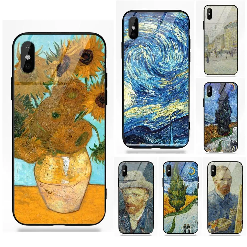 Lack Fashion Van Gogh Oil For Galaxy S8 S9 Plus Redmi 5 Note 5A 6 Huawei Honor 7X P20 Lite Mate 10 Pro | Мобильные телефоны и