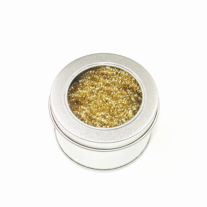 Box 1pc Паяльник шарик для очистки сетки распайки фильтр наконечник сопла медный металлический провод Dross стальной ящик чистый шар Олово удалить - Цвет: Box 1pc