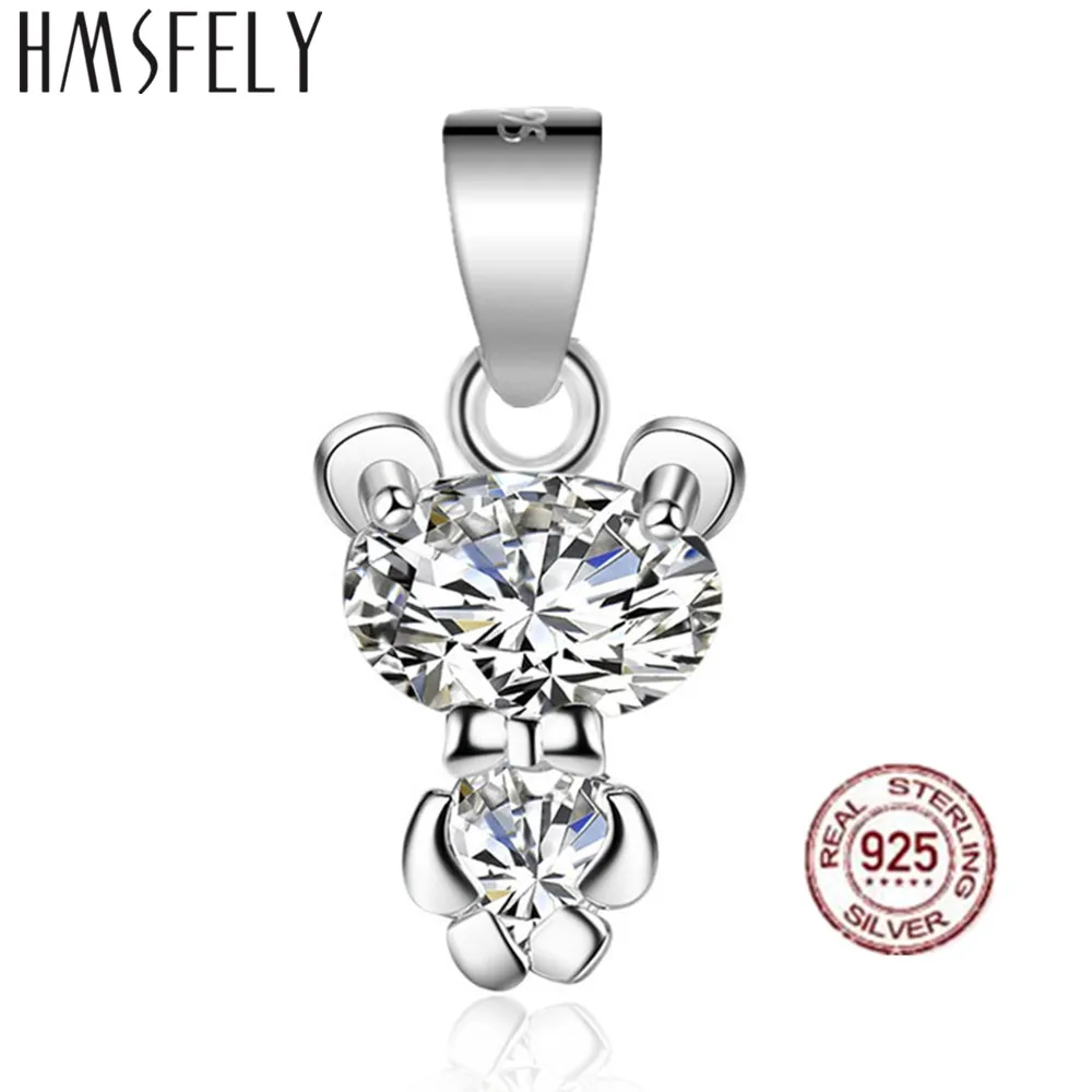 

HMSFELY 925 Sterling Silver Charm Zirconia Tiger Pendant For DIY Women Charms Bracelets Necklace Jewelry Making Accessories 1pcs