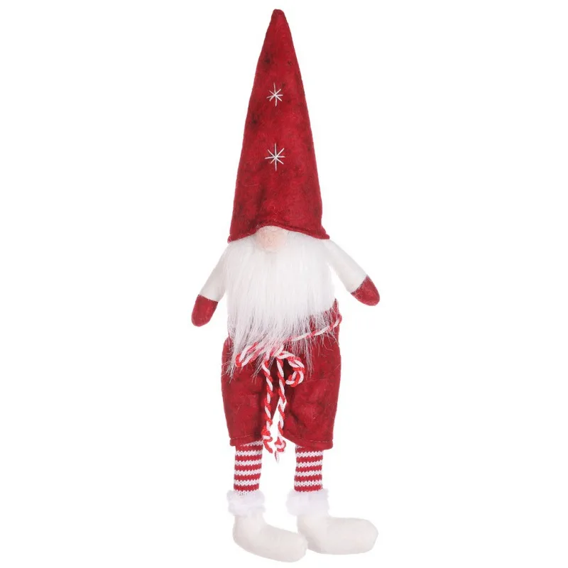 Cute Christmas Decoration Sitting Long Leg No Face Elf Doll Decorations For Festival Home Decor Kids New Year Gift - Цвет: 20B